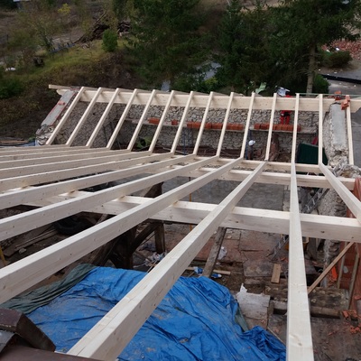 Estructura de cubierta en madera