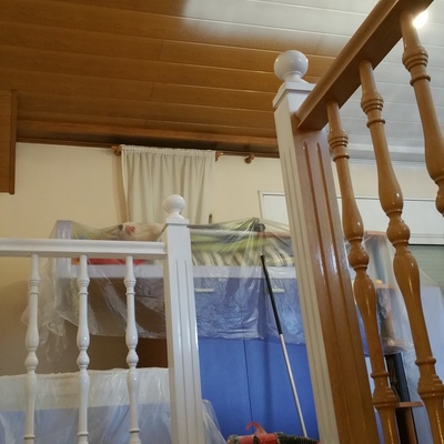 Pintado de techo en proceso