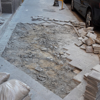 Arreglo hundimiento suelo