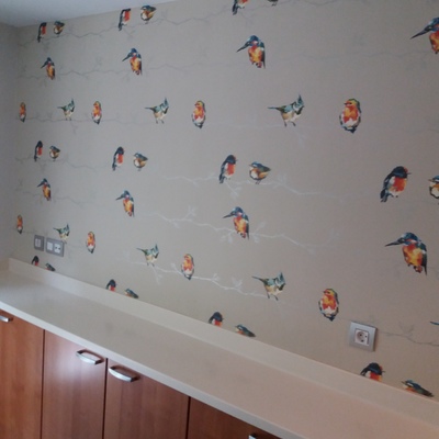 Papel pintado pajaritos