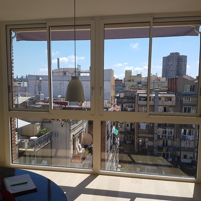 Cristalera con correderas panoramicas