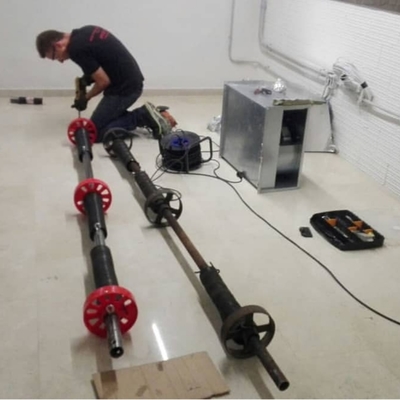 Preparación del nuevo eje