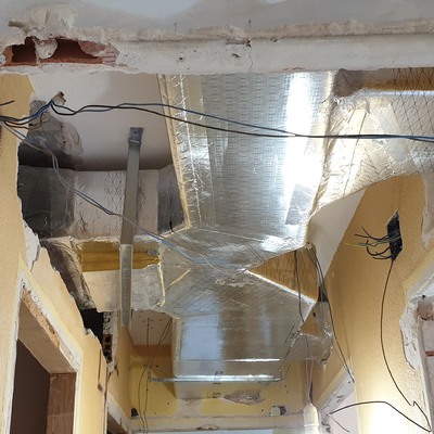 Climatizacion en curso de un  piso en Madrid