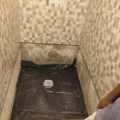 Plato de ducha de obra el antes