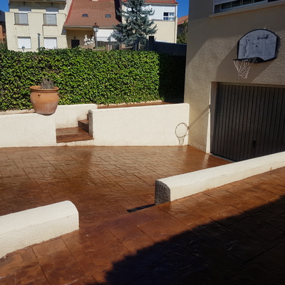 Solera de hormigon impreso Villaba