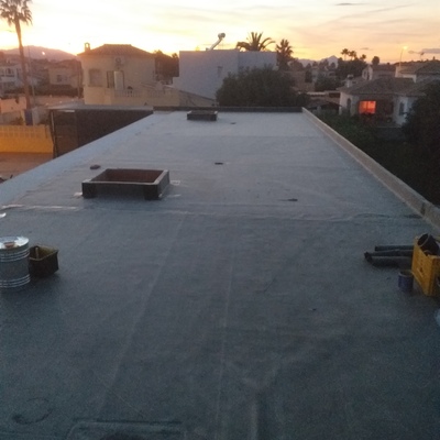 Cubierta hecha con epdm en vergel-Alicante