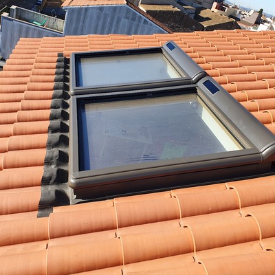 Ventana de tejado en taja mixta