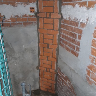 Falseado para tapar bajantes