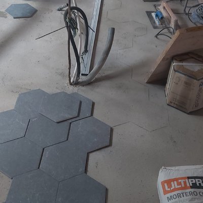 Exagonales para suelo cocina