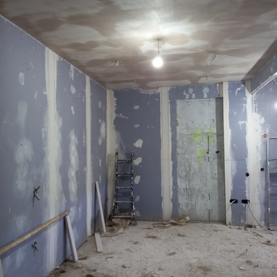 Paredes de pladur y techo escayola