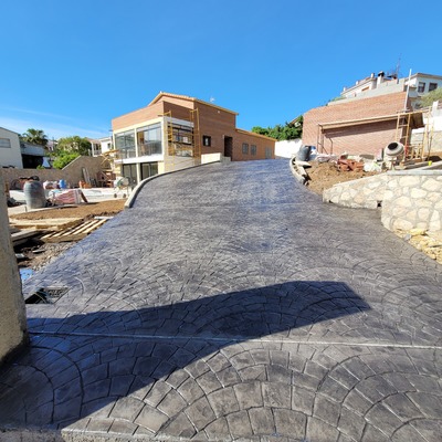 Acceso de parking en abanico