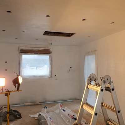 Colocación de pladur y pintado