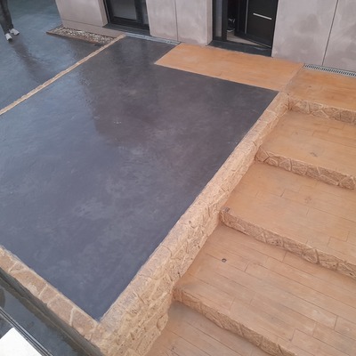 Piedra muro vertical impresa