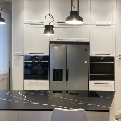 cocina roble patina lacada