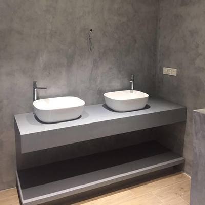 Baño en microcemento