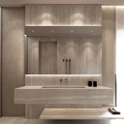 Baño en Travertino – Reforma Completa