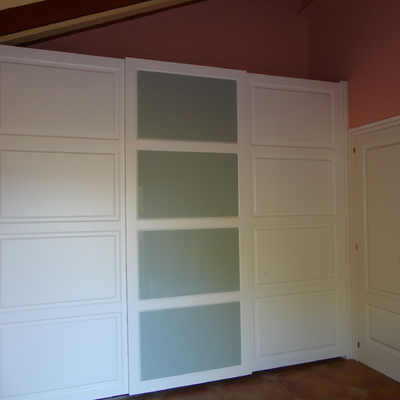 ARMARIO CORREDERO LACADO BLANCO