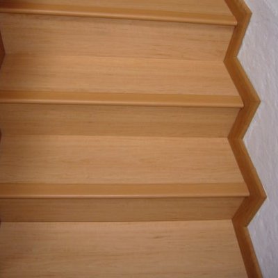 laminado roble.sobre escalera
