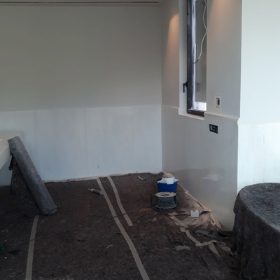 Ejecución de yeso en pared en Son Vida