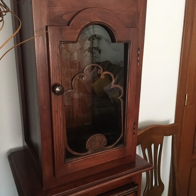 Reloj de mecanismo pendulo madera de castaño