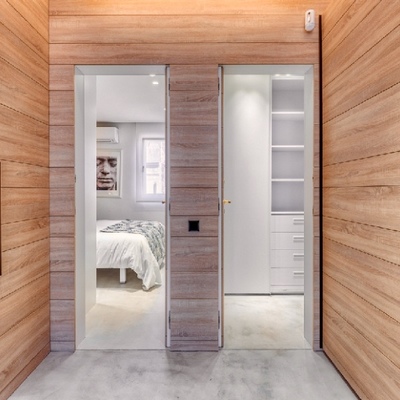 Microcemento y madera