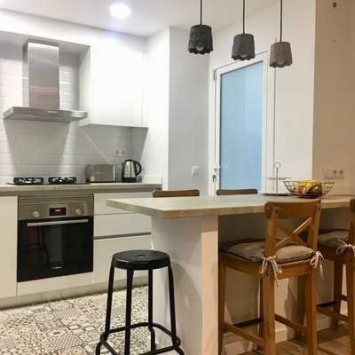 Cocina con península