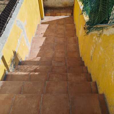 Escaleras después de haber enrracholado