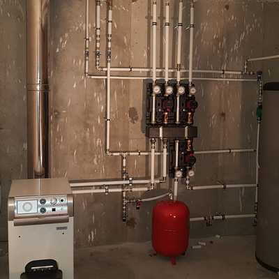 Sala de calderas en chalet adosado