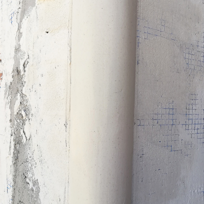 Estucado acabado redondo en lavado liso