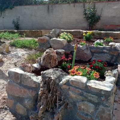 Construcción de una jardinera