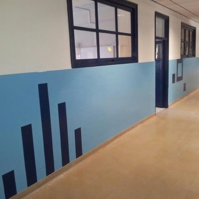 Pintura de pared en colegio
