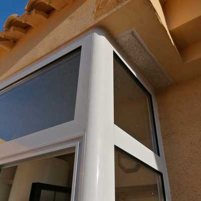 Union fe ventanas columna canto redondeado