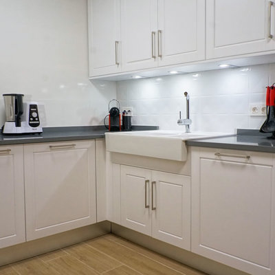 Cocina Lacada en Blanco Mate