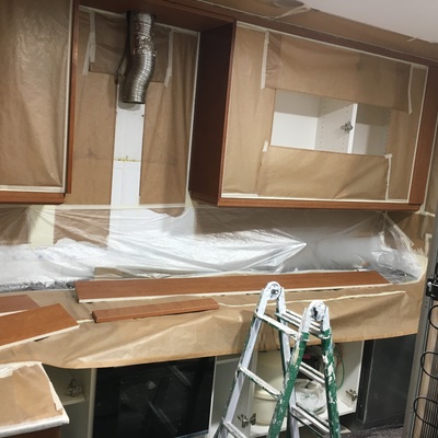 Cocina preparada para lacar.