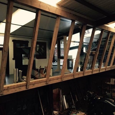 Estructura combinada con vidrio