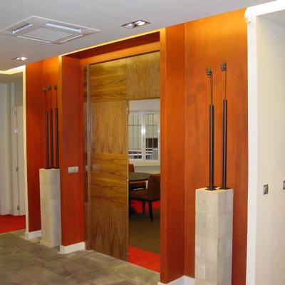 puerta y pared zona recepción