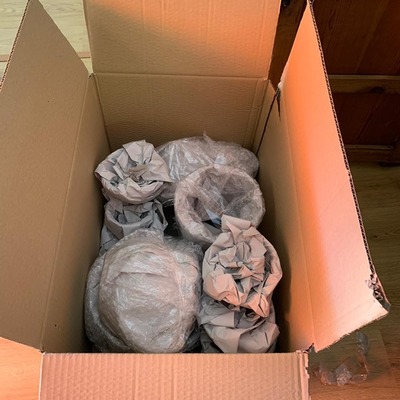 Embalaje de vajillas cristales