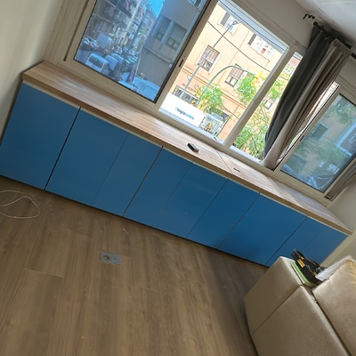 Muebles de cocina convertido en bastidor