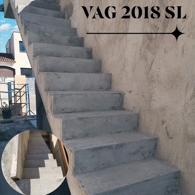 escalera de hormigón exterior para revestir
