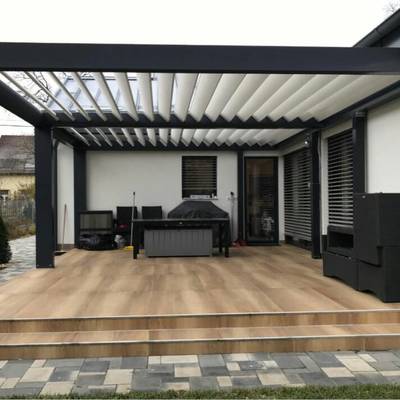 PERGOLA  BIOCLIMATICA ANCLADA A PARED