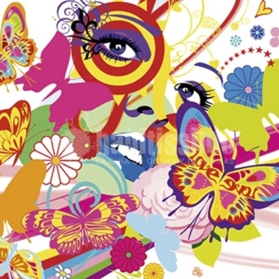 Fotomural Rainbow Face