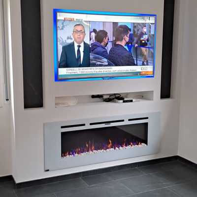 Mueble DD pladur con cables ocultos