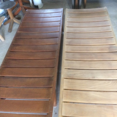 Decapado de tumbonas de Teka