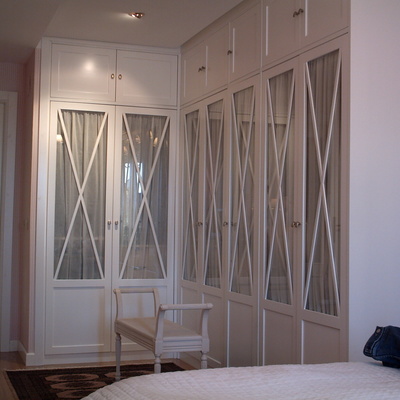 Armario Lacado Blanco combi. vidrio