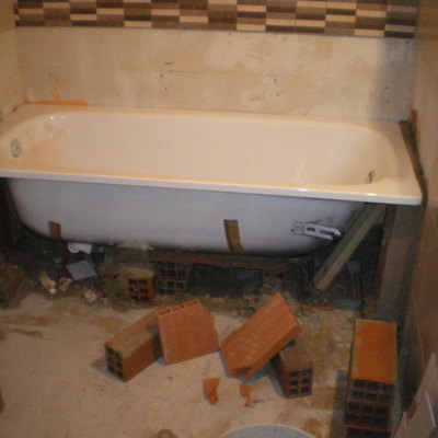 hacer un lavabo con bañera