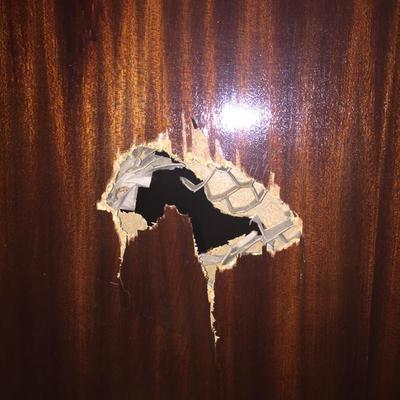 Reparación puerta inicio antes y despues