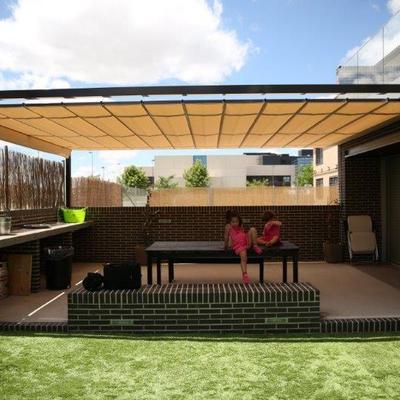 pergola lona simple extendida