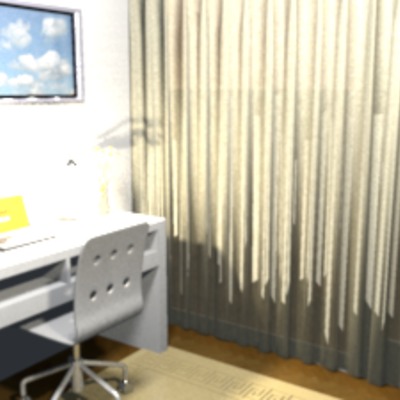 Diseño en 3D de decoración para la apertura de un ventanal.