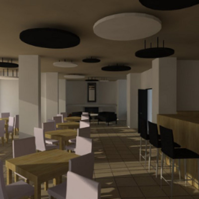 paneles absorbentes techo cerveceria