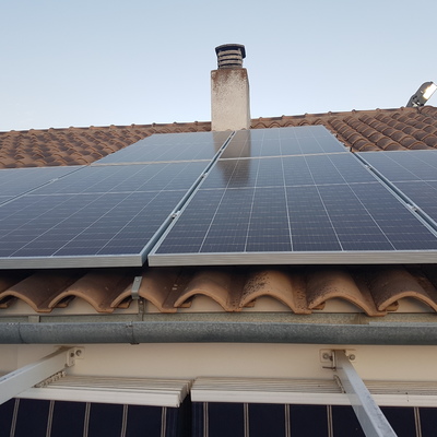 Paneles sobre tejado inclinado